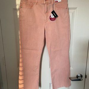 Express High Waisted Denim Cropped Flare Jeans / Size 12 / Pink / New with Tags